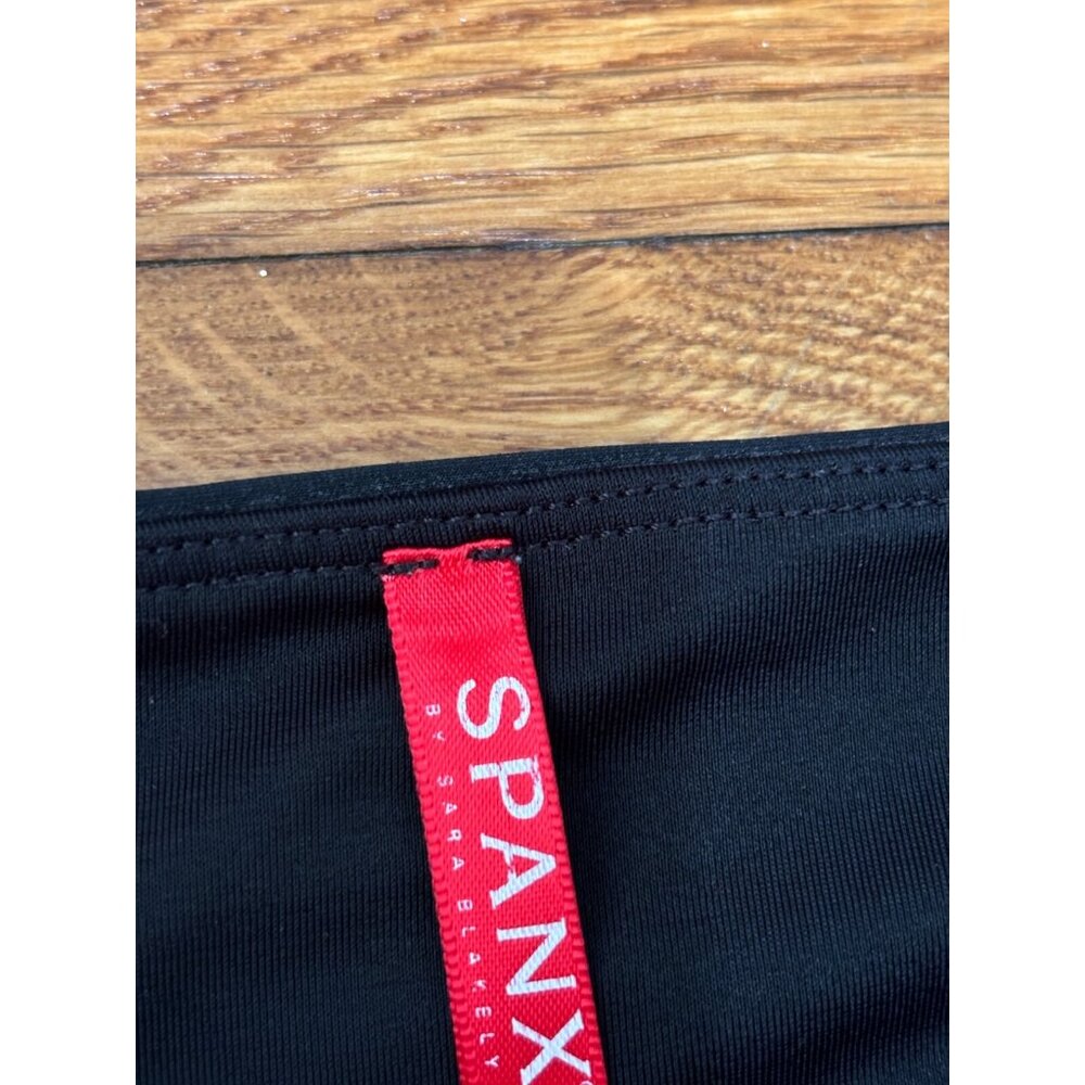 Spanx Leggings Women's Size Small Petite PS Black Mid Rise Stretch Compression - Picture 3 of 6